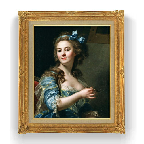 【油絵 直筆仕上げ】マリー=ガブリエル・カペ 自画像 F15 【アップグレード額縁】絵画 販売 15号 人物画 額縁 781×660mm 複製画 送料無料 プレゼント ギフト 開店祝い 開業祝い 退職祝い 新築祝い リビング 壁掛け|絵画販売アートレスト