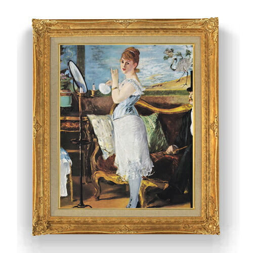 【油絵 直筆仕上げ】マネ ナナ F15 【アップグレード額縁】絵画 販売 15号 人物画 額縁 781×660mm 複製画 送料無料 プレゼント ギフト 開店祝い 開業祝い 退職祝い 新築祝い リビング 壁掛け|絵画販売アートレスト