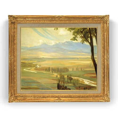 【油絵 直筆仕上げ】ディエゴ・リベラ Avila Morning F15 【アップグレード額縁】絵画 販売 15号 風景画額縁 781×660mm 複製画 送料無料 プレゼント ギフト 開店祝い 開業祝い 退職祝い 新築祝い リビング 壁掛け|絵画販売アートレスト