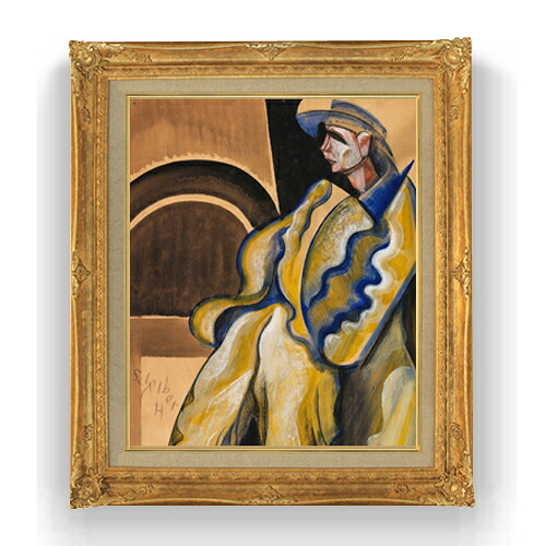 【油絵 直筆仕上げ】シャイバー デア・マン F15 【アップグレード額縁】絵画 販売 15号 抽象画 額縁 781×660mm 複製画 送料無料 プレゼント ギフト 開店祝い 開業祝い 退職祝い 新築祝い リビング 壁掛け|絵画販売アートレスト