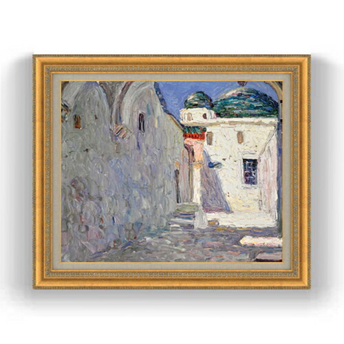【油絵 直筆仕上げ】ワシリー・カンディンスキー Tunis, Strasse (Tunis, Street) F15 【油彩 国内生産 インテリア】絵画 販売 15号 抽象画 ゴールド額縁 800×678mm 複製画 送料無料 プレゼント ギフト 開店祝い 開業祝い 退職祝い 新築祝い リビング 玄関 モダン 壁掛け