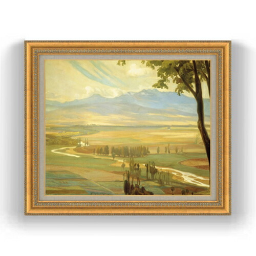 【油絵 直筆仕上げ】ディエゴ・リベラ Avila Morning F15 【油彩 国内生産 インテリア】絵画 販売 15号 風景画 ゴールド額縁 800×678mm 複製画 送料無料 プレゼント ギフト 開店祝い 開業祝い 退職祝い 新築祝い リビング 玄関 モダン 壁掛け 42,120円