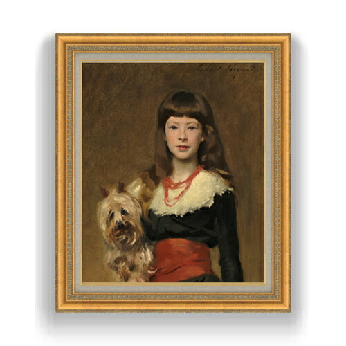 【油絵 直筆仕上げ】サージェント Miss Beatrice Townsend F15 【油彩 国内生産 インテリア】絵画 販売 15号 人物画 ゴールド額縁 800×678mm 複製画 送料無料 プレゼント ギフト 開店祝い 開業祝い 退職祝い 新築祝い リビング 玄関 モダン 壁掛け