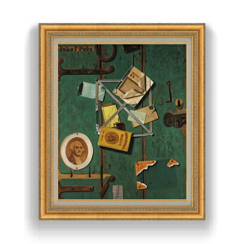 【油絵 直筆仕上げ】ジョン・F・ペト A Closet Door F15 【油彩 国内生産 インテリア】絵画 販売 15号 静物画 ゴールド額縁 800×678mm 複製画 送料無料 プレゼント ギフト 開店祝い 開業祝い 退職祝い 新築祝い リビング 玄関 モダン 壁掛け