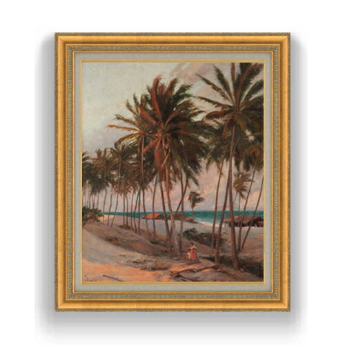 【油絵 直筆仕上げ】フィゲイレード Praia de Fortaleza F15 【油彩 国内生産 インテリア】絵画 販売 15号 風景画 ゴールド額縁 800×678mm 複製画 送料無料 プレゼント ギフト 開店祝い 開業祝い 退職祝い 新築祝い リビング 玄関 モダン 壁掛け