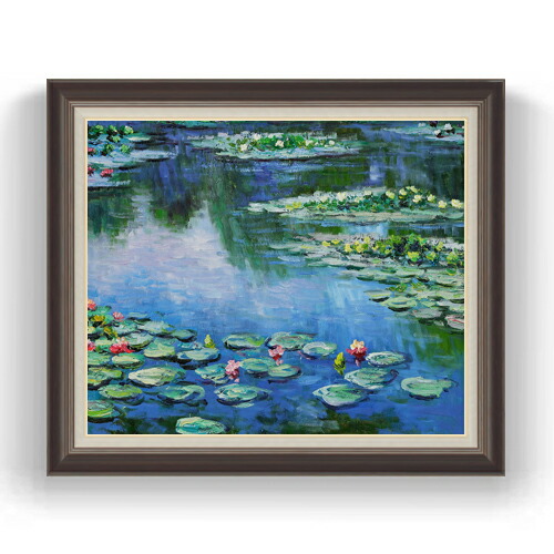 楽天市場】【油絵 直筆仕上げ】クロード・モネ 睡蓮 （5） F8 【額入り