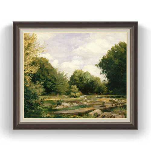 【油絵 直筆仕上げ】ルノワール A Clearing in the Woods F20 【油彩 キャンバス 国内生産 インテリア】絵画 販売 20号 風景画 863×734mm 複製画 送料無料 プレゼント ギフト 開店祝い 開業祝い 退職祝い 新築祝い リビング 玄関 モダン 壁掛け