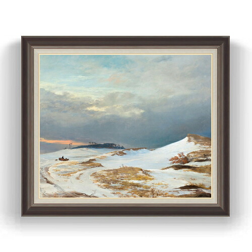 【油絵 直筆仕上げ】ルンドビー Winter Landscape F20 【油彩 キャンバス 国内生産 インテリア】絵画 販売 20号 風景画 863×734mm 複製画 送料無料 プレゼント ギフト 開店祝い 開業祝い 退職祝い 新築祝い リビング 玄関 モダン 壁掛け