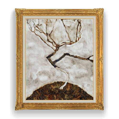【油絵 直筆仕上げ】エゴン・シーレ Small Tree in Late Autumn F20 【油彩 キャンバス 国内生産 インテリア】絵画 販売 20号 抽象画 865×736mm 複製画 送料無料 プレゼント ギフト 開店祝い 開業祝い 退職祝い 新築祝い リビング 玄関 モダン 壁掛け