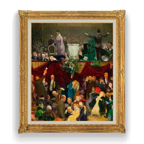 【油絵 直筆仕上げ】ジョージ・ベローズ The Sawdust Trail F20 【油彩 キャンバス 国内生産 インテリア】絵画 販売 20号 風景画 865×736mm 複製画 送料無料 プレゼント ギフト 開店祝い 開業祝い 退職祝い 新築祝い リビング 玄関 モダン 壁掛け