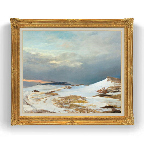 【油絵 直筆仕上げ】ルンドビー Winter Landscape F20 【油彩 キャンバス 国内生産 インテリア】絵画 販売 20号 風景画 865×736mm 複製画 送料無料 プレゼント ギフト 開店祝い 開業祝い 退職祝い 新築祝い リビング 玄関 モダン 壁掛け