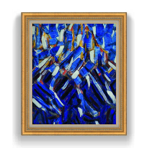 【油絵 直筆仕上げ】クリスティアン・ロールフス Abstraction (the Blue Mountain) F20 【油彩 キャンバス 国内生産 インテリア】絵画 販売 20号 抽象画 883×754mm 複製画 送料無料
