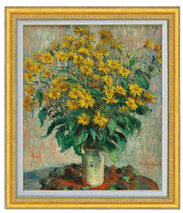 注目ショップ 直筆仕上げ F 油絵 エルサレムアーティチョークの花 モネ 複製画 油彩 国内生産 インテリア 絵画 販売 送料無料 号 静物画 額縁 7 766mm Fg0426 Spmau Ac In