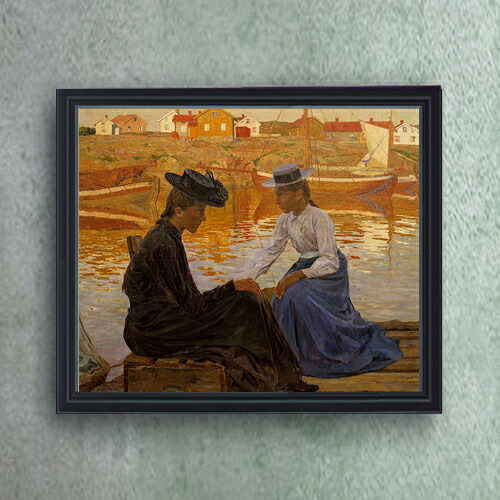 【油絵 直筆仕上げ】ウィルヘルムセン The BayCarl F20 【油彩 キャンバス シンプルフレーム】絵画 販売 20号 抽象画 795×673mm 複製画 送料無料 プレゼント ギフト 開店祝い 開業祝い 退職祝い 新築祝い リビング 玄関 モダン 壁掛け
