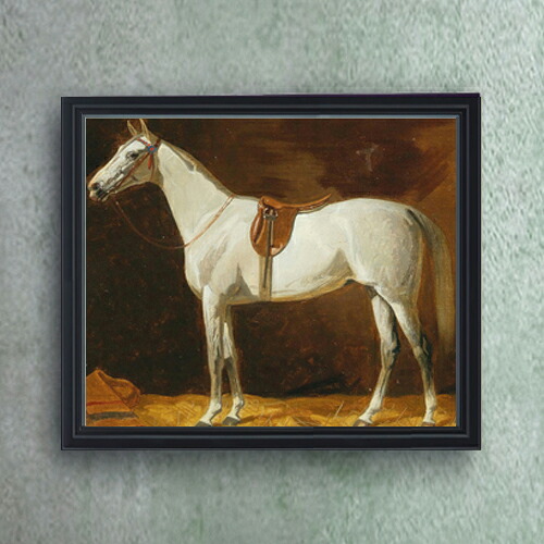 【油絵 直筆仕上げ】エミール・フォルカース 白い馬 F20 【額入り シンプルフレーム】 絵画 販売 20号 油彩 抽象画 795×673mm 複製画 送料無料 ギフト 開店祝い 開業祝い 退職祝い 新築祝い リビング 玄関 モダン アートフレーム 壁掛け