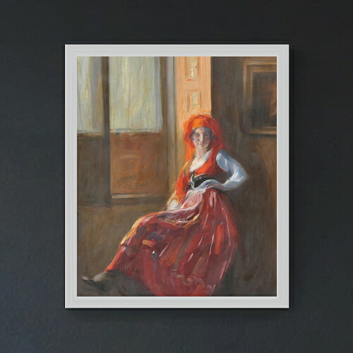 【油絵 直筆仕上げ】カルネイロ Young Lady from Minho F20 【油彩 キャンバス シンプルフレーム】絵画 販売 20号 人物画 795×673mm 複製画 送料無料 プレゼント ギフト 開店祝い 開業祝い 退職祝い 新築祝い リビング 玄関 モダン 壁掛け