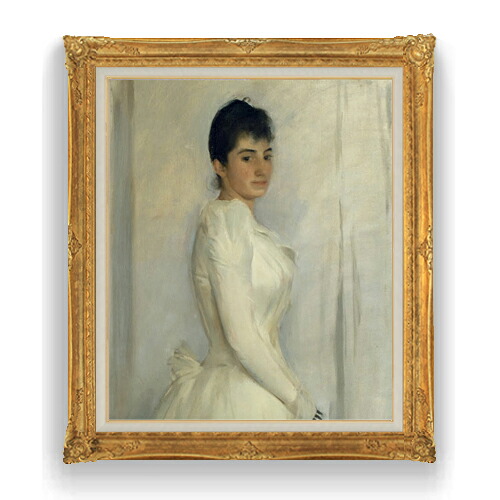 【油絵 直筆仕上げ】ラモン・カザス Portrait of Montserrat Carb F20 【アップグレード額縁】絵画 販売 20号 人物画 865×736mm 複製画 送料無料 プレゼント ギフト 開店祝い 開業祝い 退職祝い 新築祝い リビング 壁掛け|絵画販売アートレスト