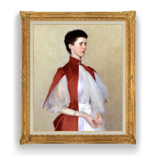 【油絵 直筆仕上げ】サージェント Portrait of Mrs Robert Harrison F20 【アップグレード額縁】絵画 販売 20号 人物画 865×736mm 複製画 送料無料 プレゼント ギフト 開店祝い 開業祝い 退職祝い 新築祝い リビング 壁掛け|絵画販売アートレスト