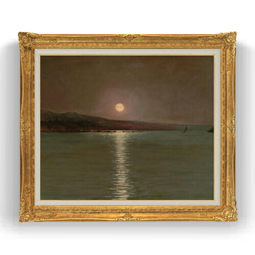【油絵 直筆仕上げ】ファウストゾナロ Full Moon F20 【アップグレード額縁】絵画 販売 20号 風景画 865×736mm 複製画 送料無料 プレゼント ギフト 開店祝い 開業祝い 退職祝い 新築祝い リビング 壁掛け|絵画販売アートレスト