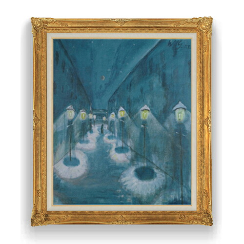 【油絵 直筆仕上げ】グラマテ ネヒトリッヒ通り F20 【アップグレード額縁】 絵画 販売 20号 油彩 抽象画 865&times;736mm 複製画 送料無料 プレゼント ギフト 開店祝い 開業祝い 退職祝い 新築祝い リビング アートフレーム 壁掛け｜絵画販売アートレスト