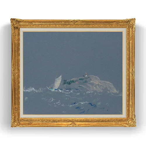 【油絵 直筆仕上げ】デイヴィス ベアアイランド灯台 F20 【アップグレード額縁】 絵画 販売 20号 油彩 抽象画 865×736mm 複製画 送料無料 プレゼント ギフト 開店祝い 開業祝い 退職祝い 新築祝い リビング アートフレーム 壁掛け|絵画販売アートレスト