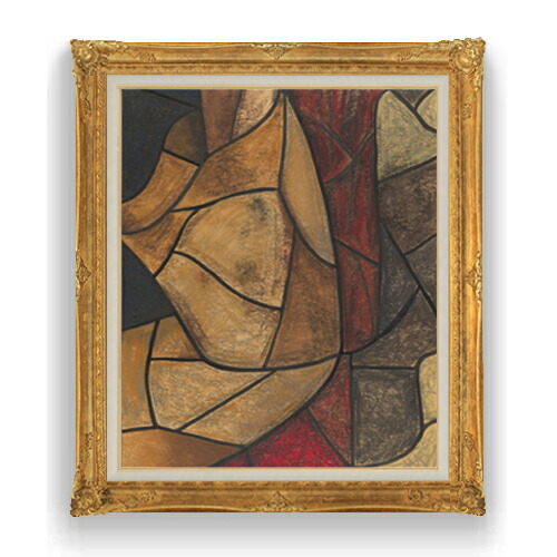 【油絵 直筆仕上げ】ホルスト Ontwerp voor raam3 F20 【アップグレード額縁】 絵画 販売 20号 油彩 抽象画 865×736mm 複製画 送料無料 プレゼント ギフト 開店祝い 開業祝い 退職祝い 新築祝い リビング アートフレーム 壁掛け|絵画販売アートレスト