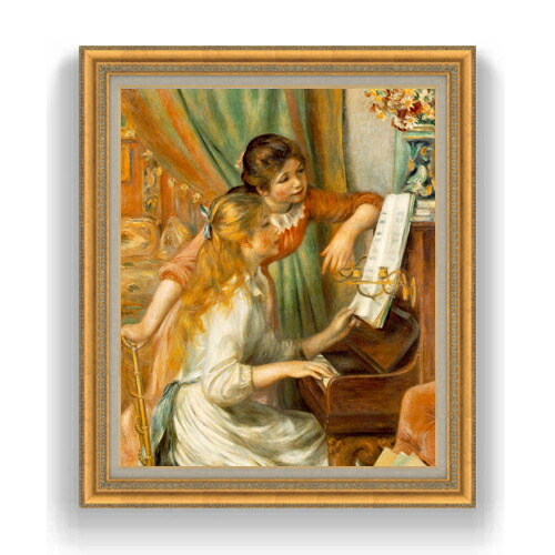 楽天市場】ルノアール 絵画 ピアノを弾く若い女 P10号 送料無料 【複製