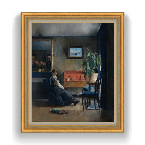 【油絵 直筆仕上げ】ハリエット・バッカー Blue Interior F20 【油彩 キャンバス 国内生産 インテリア】絵画 販売 20号 抽象画 883×754mm 複製画 送料無料 プレゼント ギフト 開店祝い 開業祝い 退職祝い 新築祝い リビング 玄関 モダン 壁掛け 45,487円