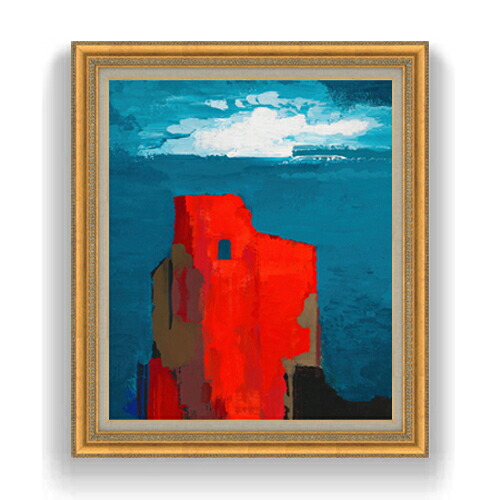 【油絵 直筆仕上げ】ウィーナー ブルクルイネ F20 【額入り】 絵画 販売 20号 油彩 抽象画 883×754mm 複製画 送料無料 プレゼント ギフト 開店祝い 開業祝い 退職祝い 新築祝い リビング 玄関 モダン アートフレーム 壁掛け