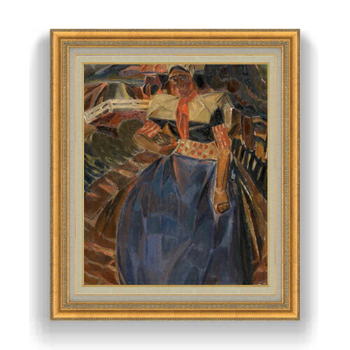 【油絵 直筆仕上げ】スメット　スパケンブルグ出身の女 F20 【額入り】 絵画 販売 20号 油彩 抽象画 883×754mm 複製画 送料無料 プレゼント ギフト 開店祝い 開業祝い 退職祝い 新築祝い リビング 玄関 モダン アートフレーム 壁掛け