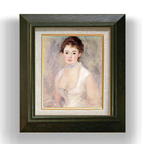 【油絵 直筆仕上げ】ルノワール アンリオ夫人 F3 【額入り】 絵画 販売3号 油彩 風景画 420×368mm 複製画 送料無料 プレゼント ギフト 開店祝い 開業祝い 退職祝い 新築祝い リビング 玄関 モダン アートフレーム 壁掛け|絵画販売アートレスト