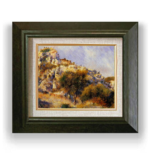 ルノワール エスタックの崖 F3 絵画 販売3号 油彩 風景画 420×368mm 送料無料