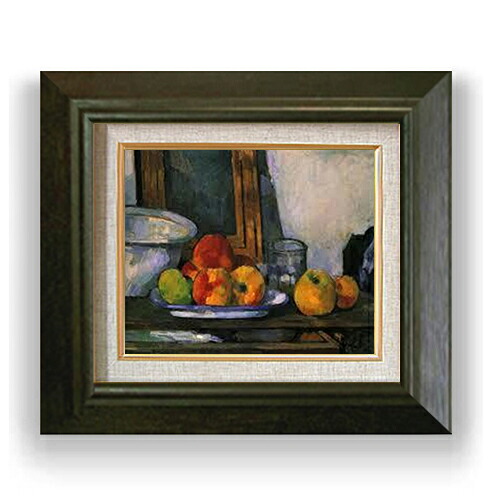 【油絵 直筆仕上げ】セザンヌ 開いた引出しのある静物 F3 【額入り】 絵画 販売3号 油彩 風景画 420&times;368mm 複製画 送料無料 プレゼント ギフト 開店祝い 開業祝い 退職祝い 新築祝い リビング 玄関 モダン アートフレーム 壁掛け｜絵画販売アートレスト