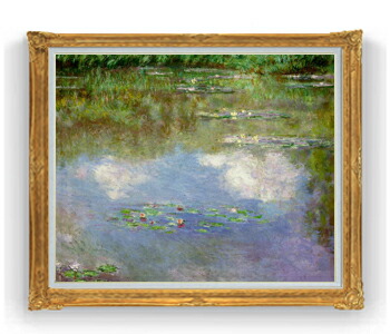 油絵　模写『日本橋と睡蓮』F10サイズキャンバス 睡蓮の油絵 油絵 模写『日本橋と睡蓮』F10サイズキャンバス 睡蓮の油絵 k
