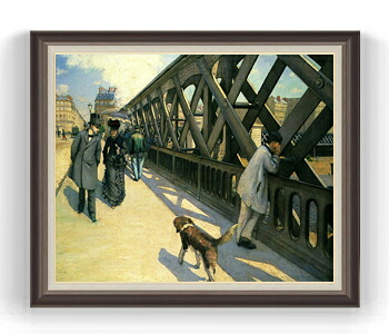 【油絵 直筆仕上げ】カイユボット ヨーロッパ橋 F30サイズ 【油彩 国内生産 インテリア】絵画 販売 30号 大きな絵画サイズ 額入り 風景画 額縁 1070&times;887mm 複製画 送料無料｜絵画販売アートレスト 57,640円