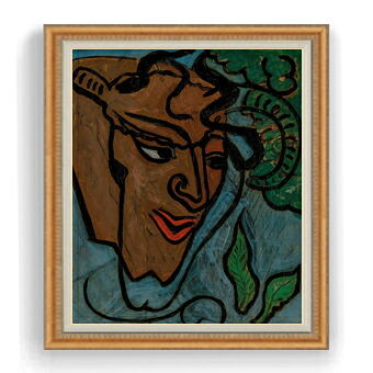 【油絵 直筆仕上げ】ピカビア テット・ド・フォーヌ F30サイズ 【油彩 国内生産 インテリア】絵画 販売 30号 大きな絵画サイズ 額入り 抽象画 額縁 1070×887mm 複製画 送料無料