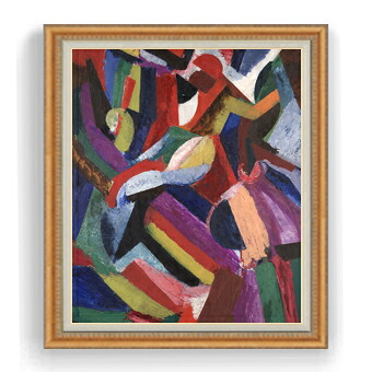 【油絵 直筆仕上げ】ヘンリー・ブルース 作曲3 F30サイズ 【油彩 国内生産 インテリア】絵画 販売 30号 大きな絵画サイズ 額入り 抽象画 額縁 1070&times;887mm 複製画 送料無料｜絵画販売アートレスト
