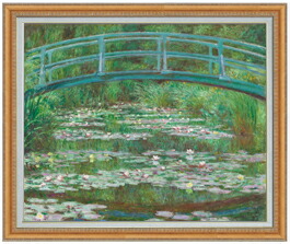 楽天市場】【油絵 直筆仕上げ】モネ 睡蓮の池と日本の橋 F30 【油彩