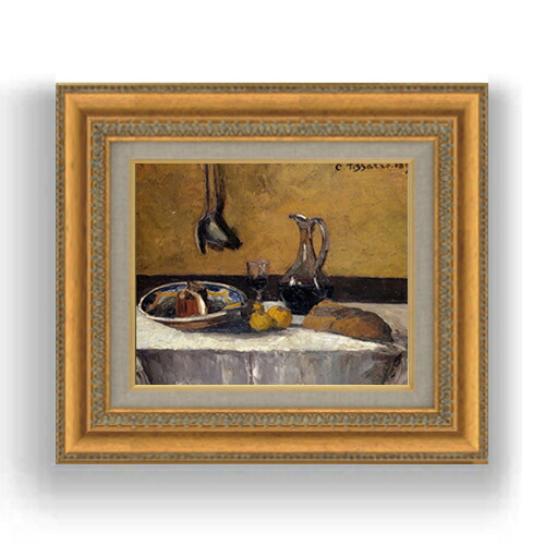 【油絵 直筆仕上げ】ピサロ Still Life F3サイズ 額入り 油絵直筆仕様げ 422×370mm 額縁ガラス板 ｜ 絵画 アート インテリア 壁掛け複製画