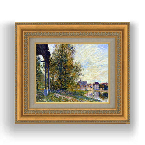 楽天市場】【油絵 直筆仕上げ】シスレー Moret-sur-Loing SMサイズ 額