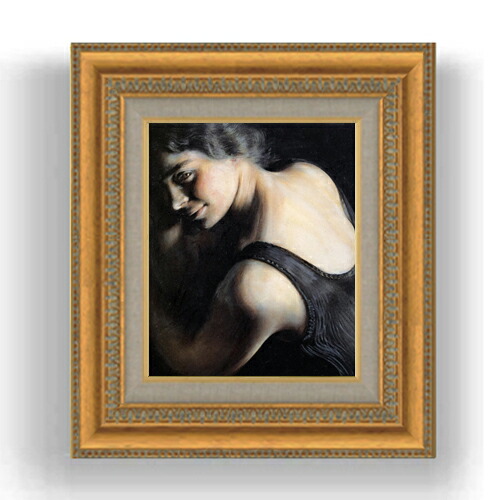 【油絵 直筆仕上げ】ジャコモ・バッラ The doubt F3サイズ 額入り 油絵直筆仕様げ 422&times;370mm 額縁板 ｜ 絵画 アート インテリア 壁掛け複製画｜絵画販売アートレスト
