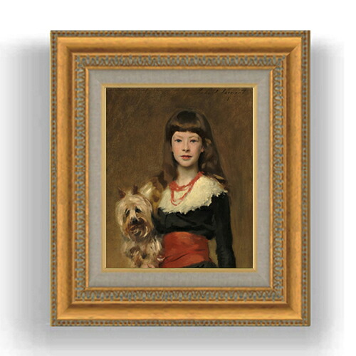 【油絵 直筆仕上げ】サージェント Miss Beatrice Townsend F3サイズ 額入り 油絵直筆仕様げ 422×370mm 額縁ガラス板 ｜ 絵画 アート インテリア 壁掛け複製画