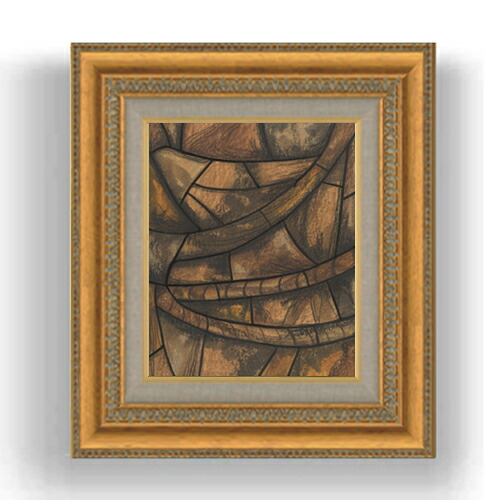 【油絵 直筆仕上げ】ホルスト Ontwerp voor raam in het Noordertransept F3サイズ 額入り 油絵直筆仕様げ 422×370mm 額縁ガラス板 | 絵画 アート インテリア 壁掛け複製画