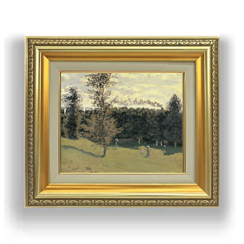 シスレー モレ近郊の湖畔 F3サイズ 額入り 油絵直筆仕上げ 418×366mm 額縁 絵画 インテリア 壁掛け複製画 油絵 直筆仕上げシスレー モレ近郊の湖畔 F10 額入り 絵画 販売