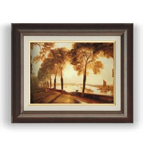 【油絵 直筆仕上げ】ターナー モートレイクテラス F4 【額入り】 絵画 販売 4号 油彩 風景画 461×370mm 複製画 送料無料 プレゼント ギフト 開店祝い 開業祝い 退職祝い 新築祝い リビング 玄関 モダン 壁掛け
