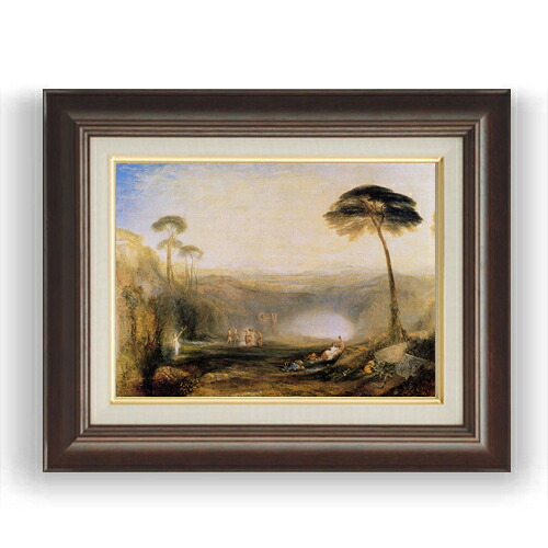 【油絵 直筆仕上げ】タ－ナー 金枝 F4 【額入り】 絵画 販売 4号 油彩 風景画 461×370mm 複製画 送料無料 プレゼント ギフト 開店祝い 開業祝い 退職祝い 新築祝い リビング 玄関 モダン 壁掛け