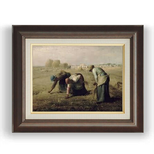 額装　名画　落穂拾い　ミレー　白黒 0122.jpg