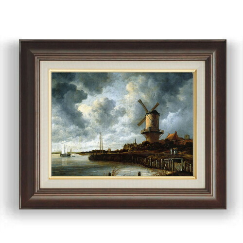 楽天市場】【油絵 直筆仕上げ】ロイスダール ヴェイクの風車 F4 【額