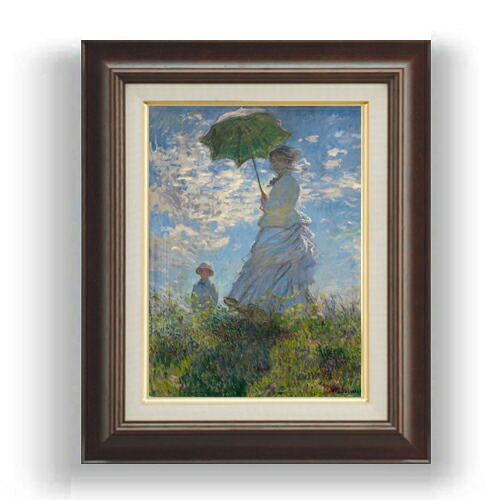 楽天市場】【油絵 直筆仕上げ】クロード・モネ 日傘を差す女 F3 【額