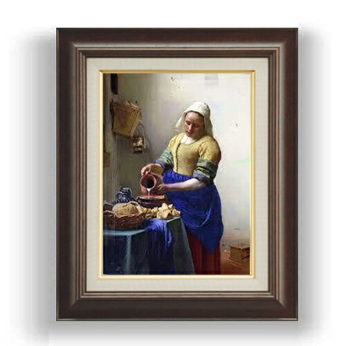 ヨハネス・フェルメール、【台所の女中さん】、希少豪華画集画、新品高級額・額装付 ヨハネス・フェルメール、【台所の女中さん】、希少豪華画集画、新品